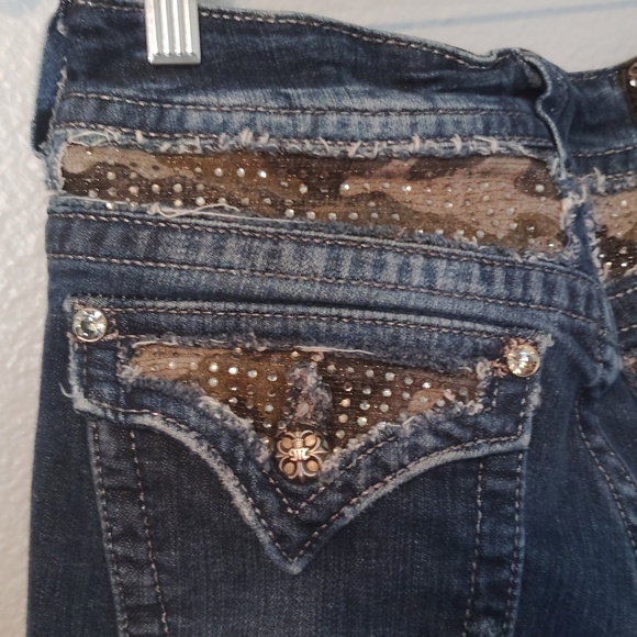 Miss Me Denim Distressed Sequined jeans Size 30 - Picture 11 of 16